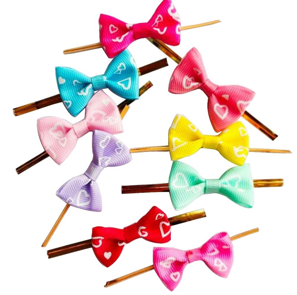 100 Pcs Cute Bow Twist Ties for Sealing Lollipop Candy Cookie Bakery Bag #34