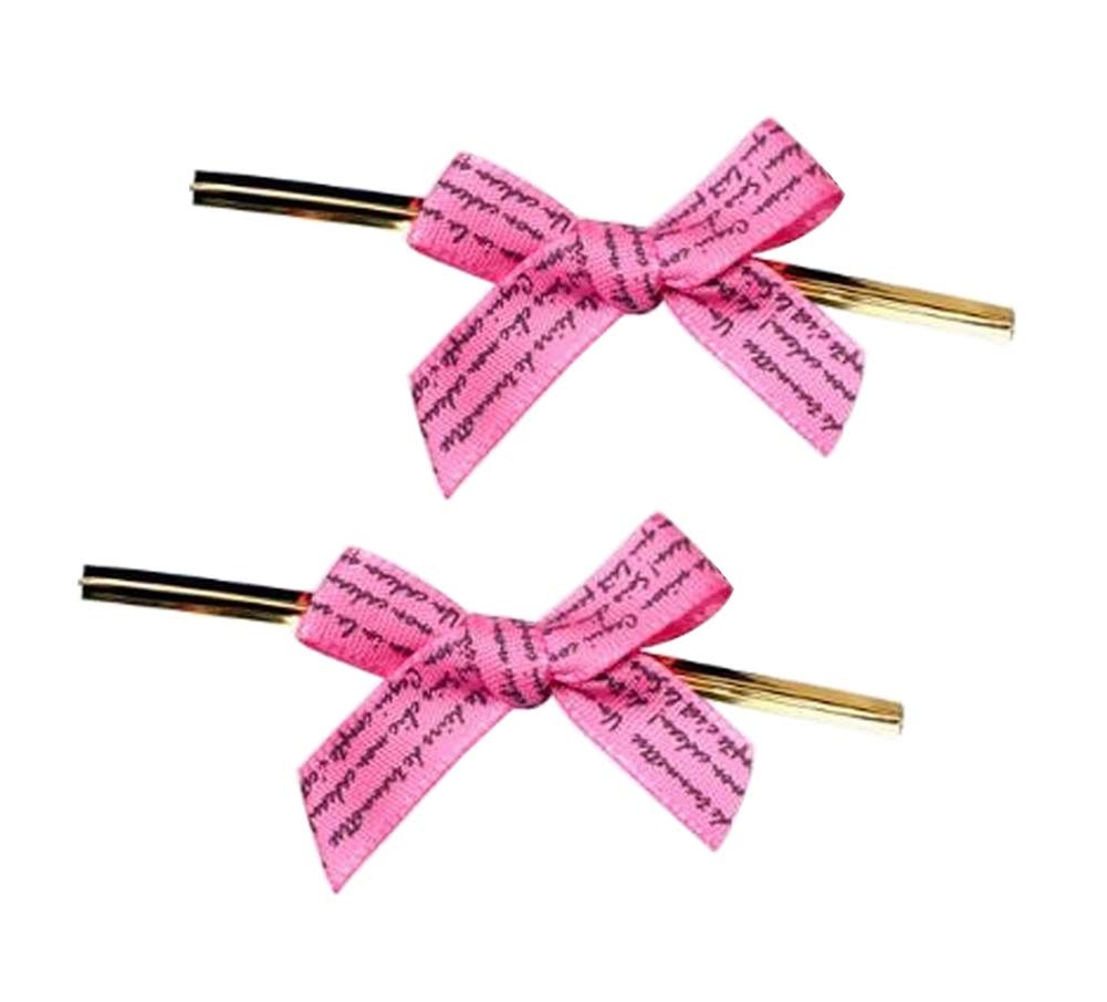 100 Pcs Cute Bow Twist Ties for Sealing Lollipop Candy Cookie Bakery Bag #26