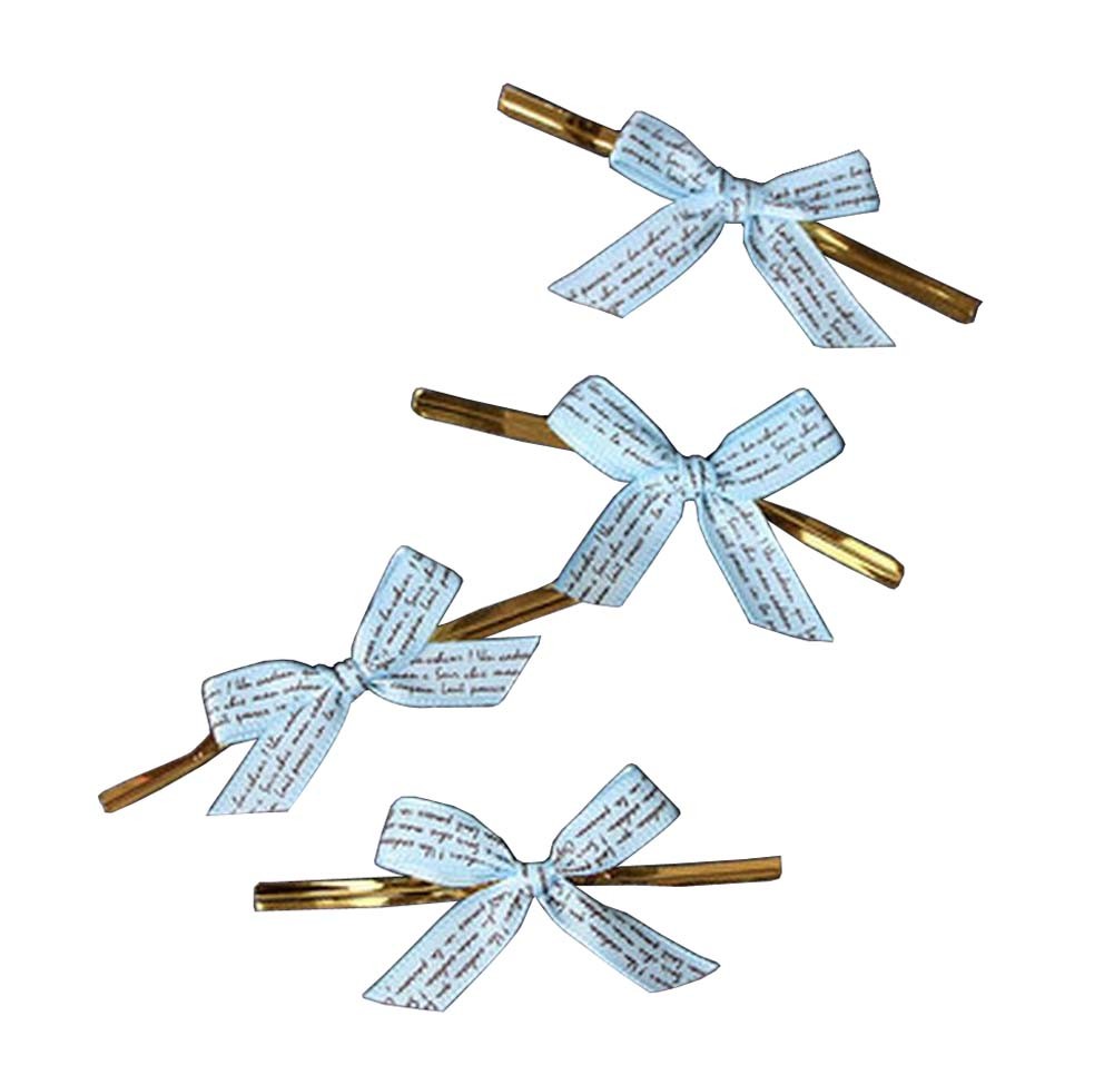 100 Pcs Cute Bow Twist Ties for Sealing Lollipop Candy Cookie Bakery Bag #27