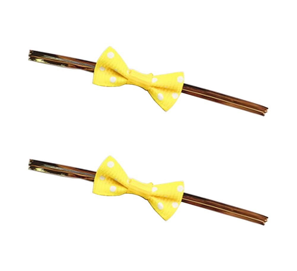 100 Pcs Cute Bow Twist Ties for Sealing Lollipop Candy Cookie Bakery Bag #10