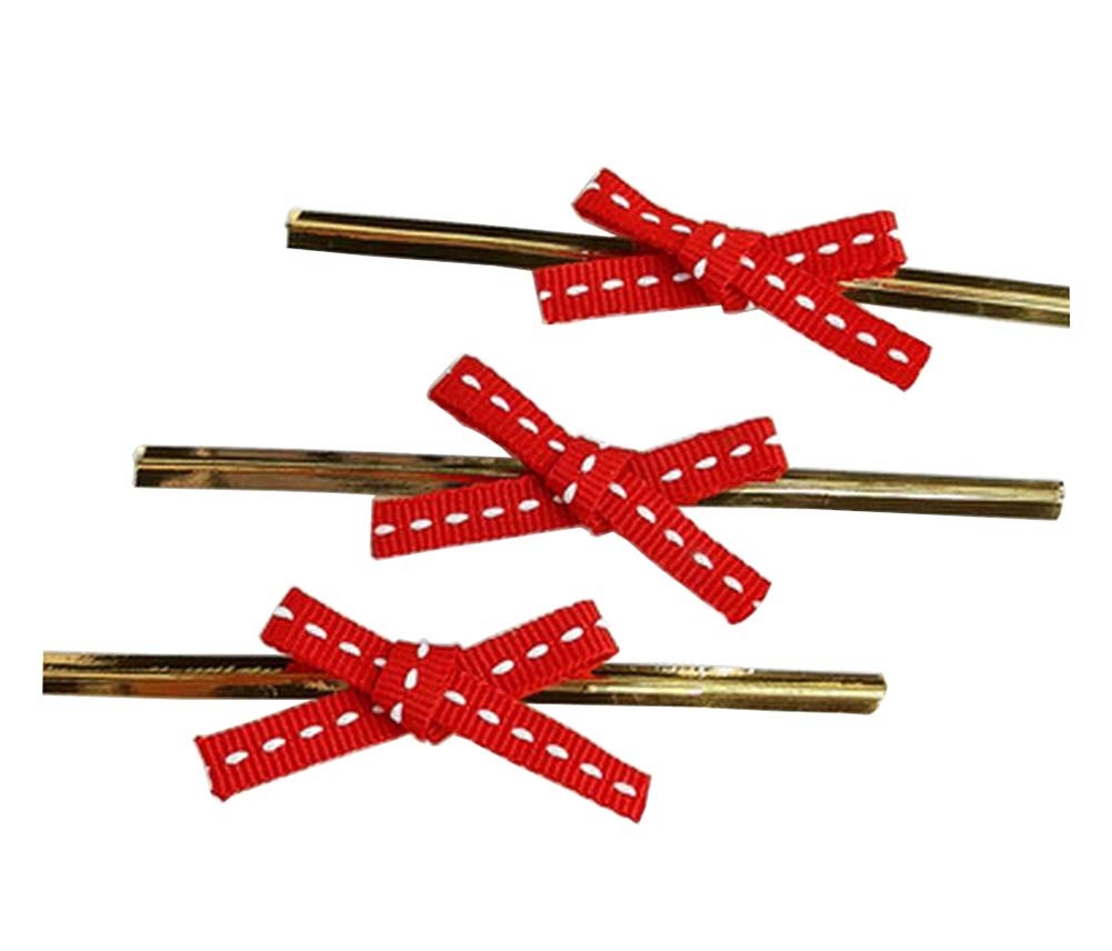 100 Pcs Cute Bow Twist Ties for Sealing Lollipop Candy Cookie Bakery Bag #06