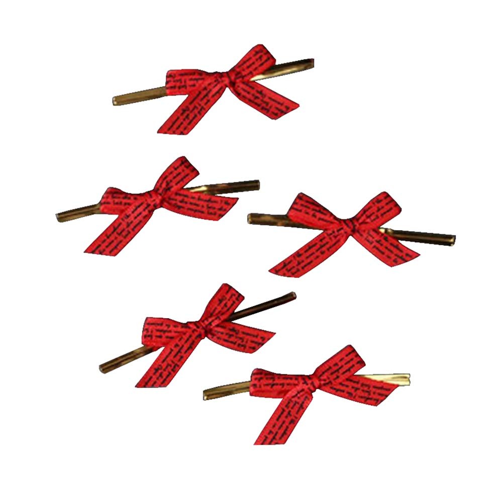 100 Pcs Cute Bow Twist Ties for Sealing Lollipop Candy Cookie Bakery Bag #30