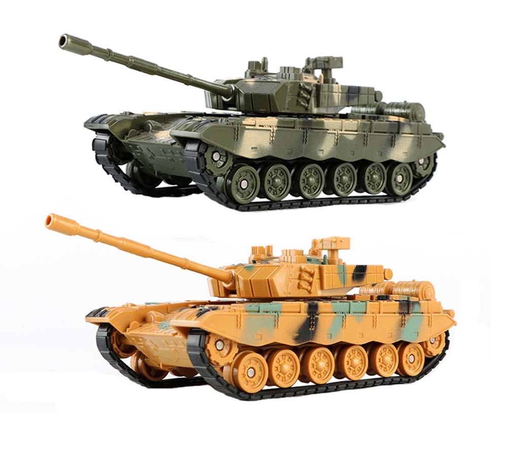 Set of 2 Toy Tanks for Kids Military Vehicle Model Toy for Plastic