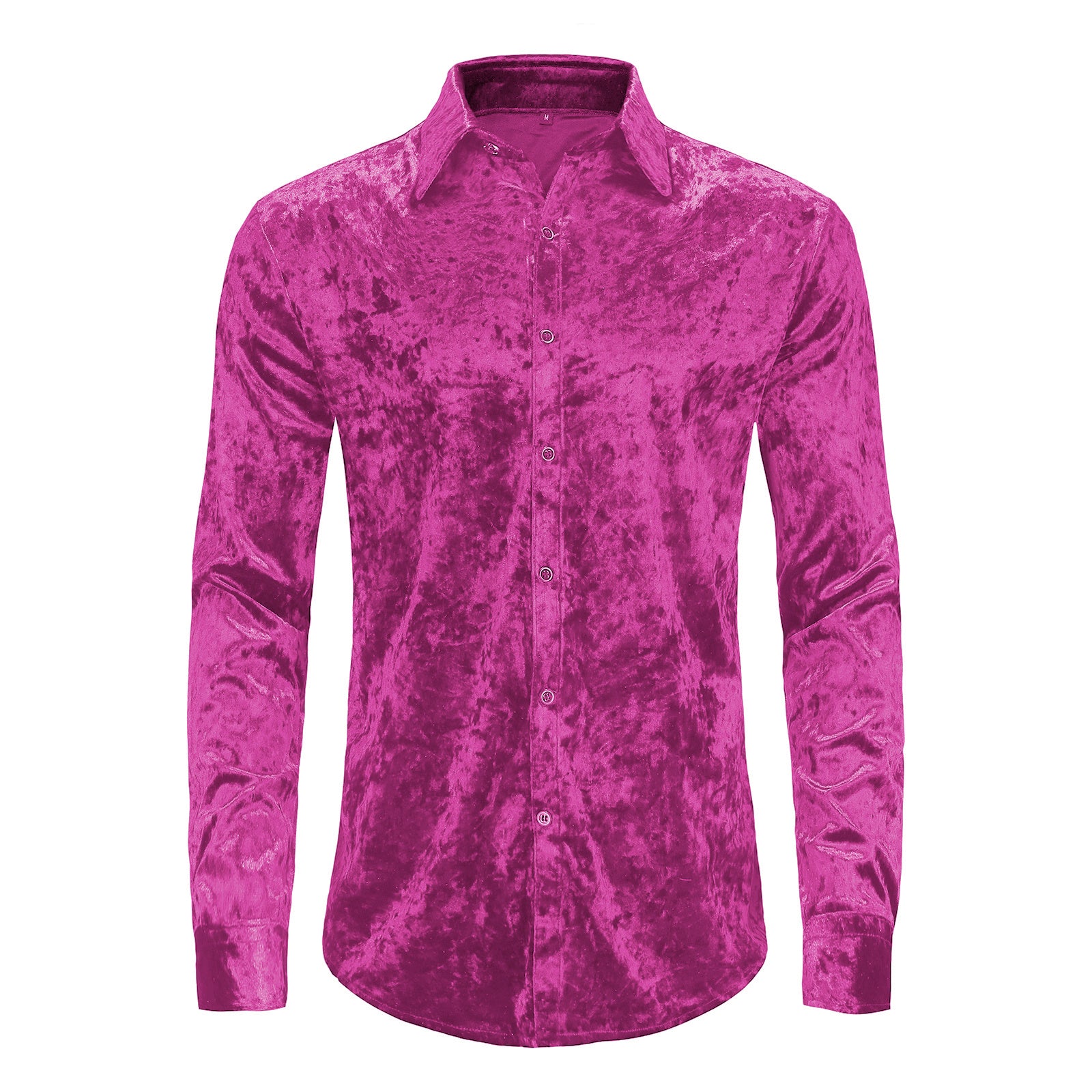Mens Dress Shirts Velvet Long Sleeve Shirts
