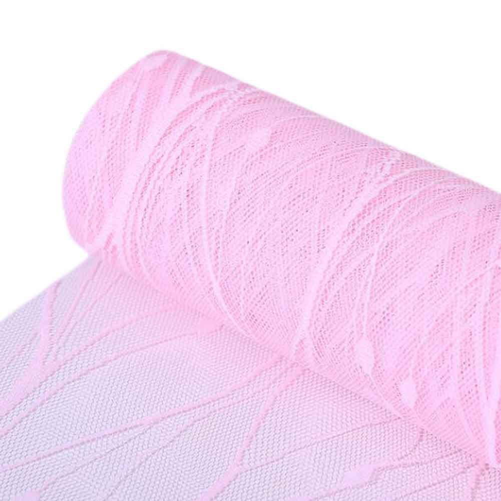 1 Roll Lightning Lace Mesh Flower Wrapping Paper Rose Florist Bouquet Wrap Supplies DIY Craft Gift Wrapping, 5 Yards, Peach Pink
