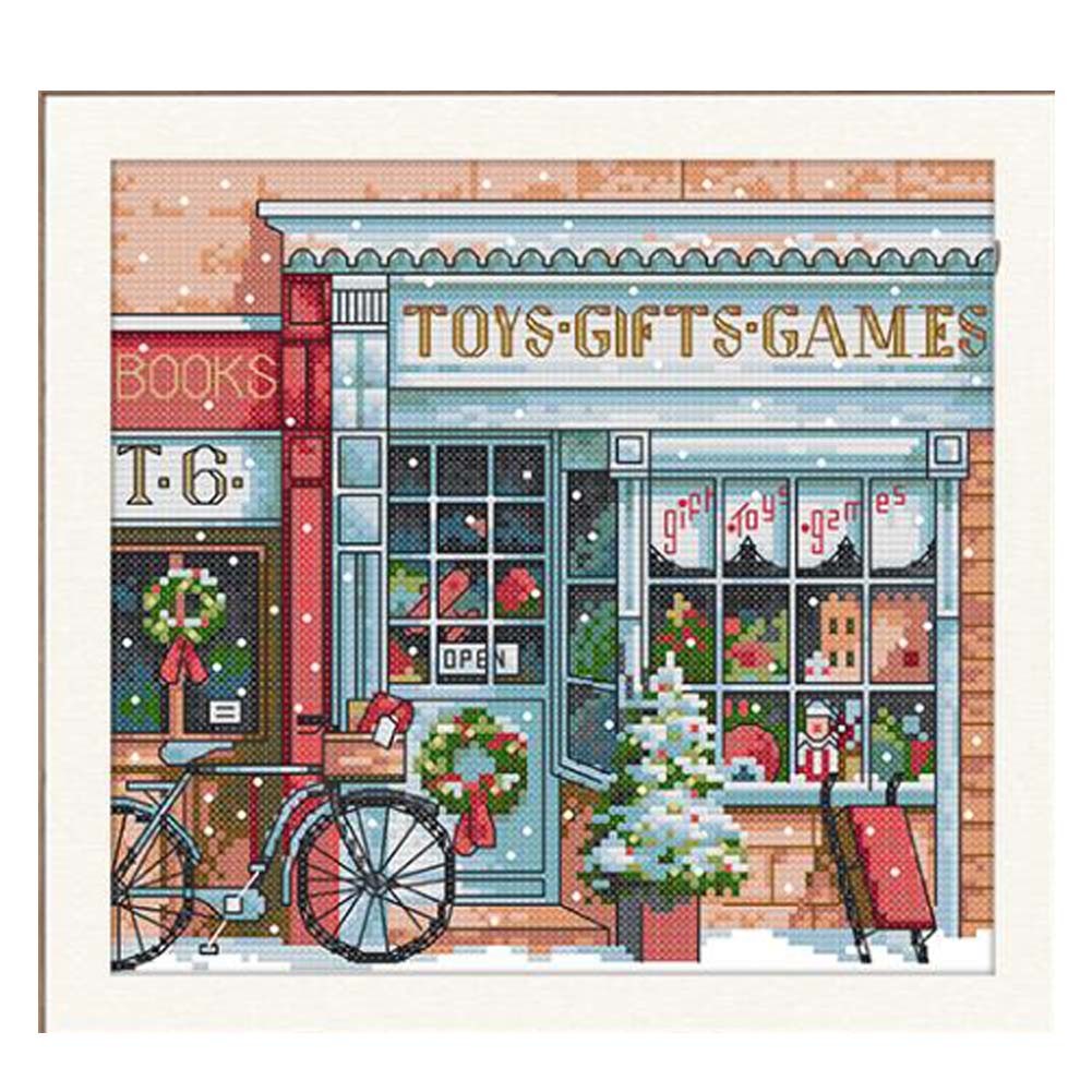 11CT Stamped Cross Stitch Kits Embroidery Arts Crafts Needlework Living Room Decor Toys Gifts Store, 13x11 inch