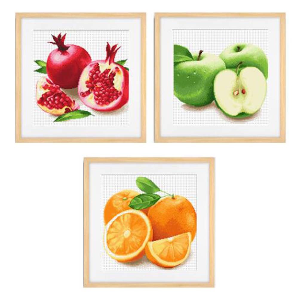 Home Decor DIY Fruits Easy Embroidery Cross Stitch for Adults,1 Set