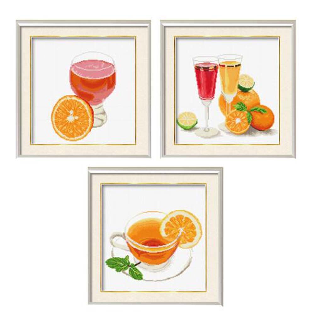 Cross Stitch Kits with Printed Pattern 11ct Embroidery Cross-Stitching Needlework, 13x13 inch