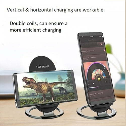15W Fast Wireless Charger Stand Detachable 2-Coils Charging Pad Slim A4L for Motorola Edge Plus, Google Nexus 6, (2022), DROID MAXX - Nokia XR20, 8 -
