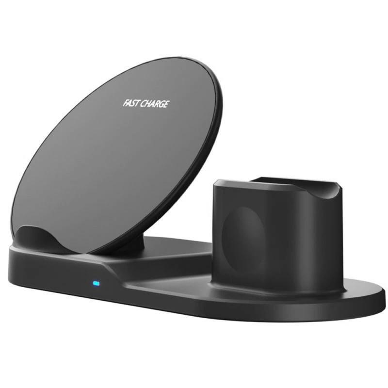 3 In 1 Wireless Charger Stand Quick Charging Dock Station For IPhone Apple Watch Airpods For Samsung S10 S9 10W Fast Charging