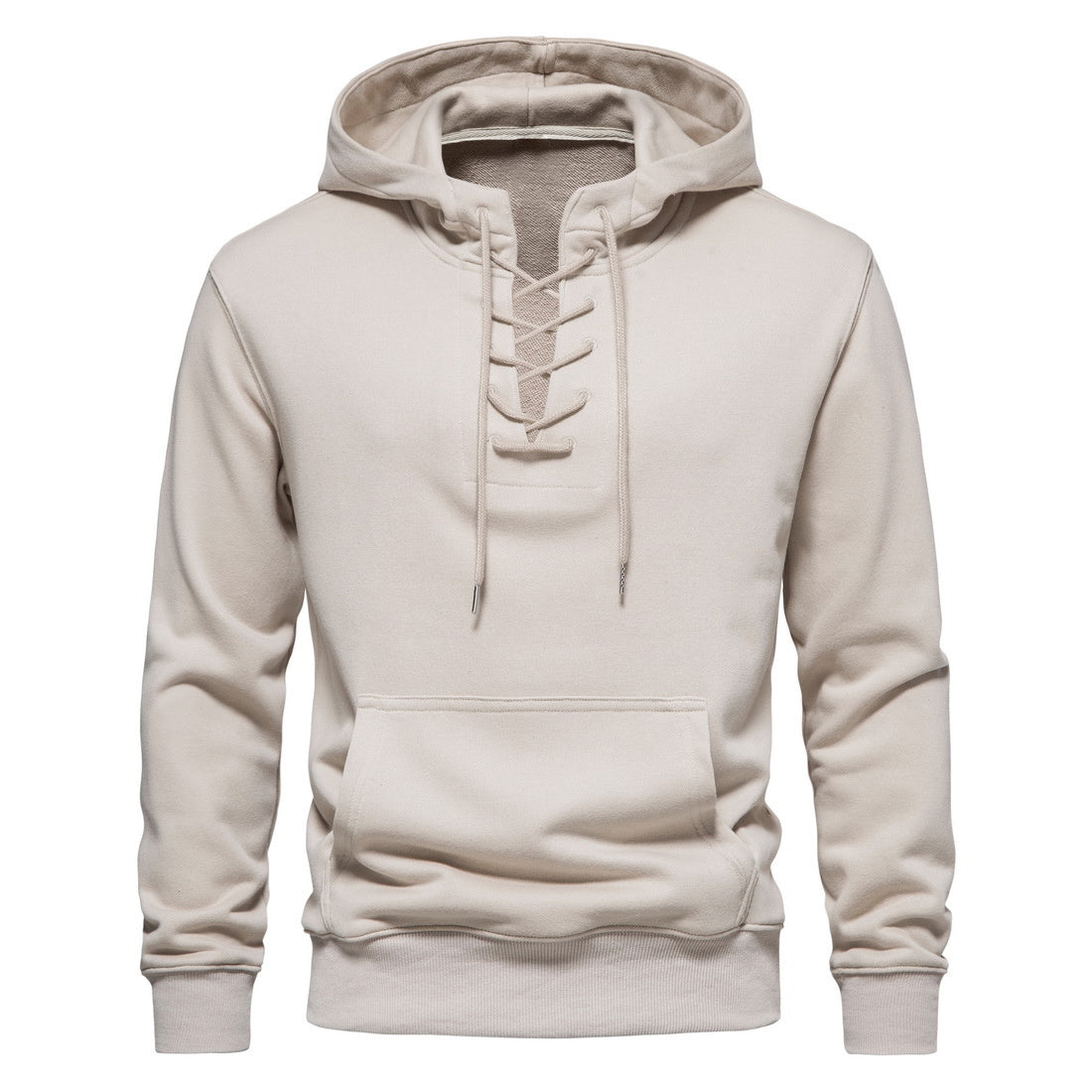 Men's Hoodie Sweatshirt Hooded Casual Long Sleeve Drawstring Lace Up Pullover Hoodies with Pocket