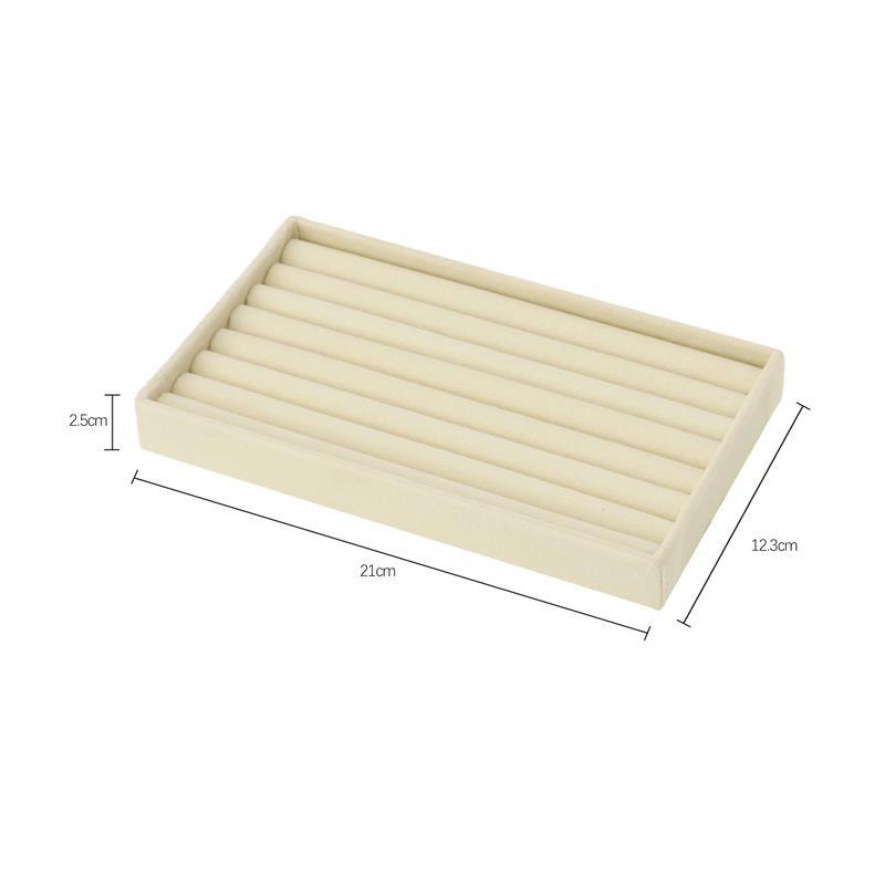 Hot Sales Fashion Portable Velvet Jewelry Ring Jewelry Display Organizer Box Tray Holder Earring Jewelry Storage Case Showcase