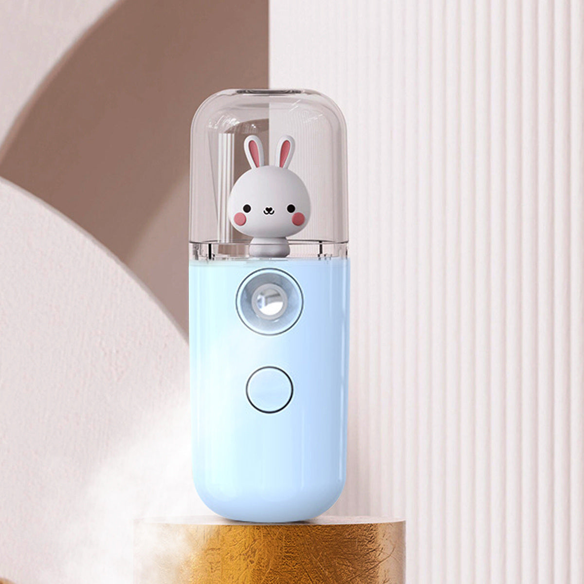 Face Mister Mini Handy Rechargeable Cute Rabbit Design Face Humidifier Facial Sprayer Moisturizing For Face; Daily Makeup; Skin Care Gift For Girls Women