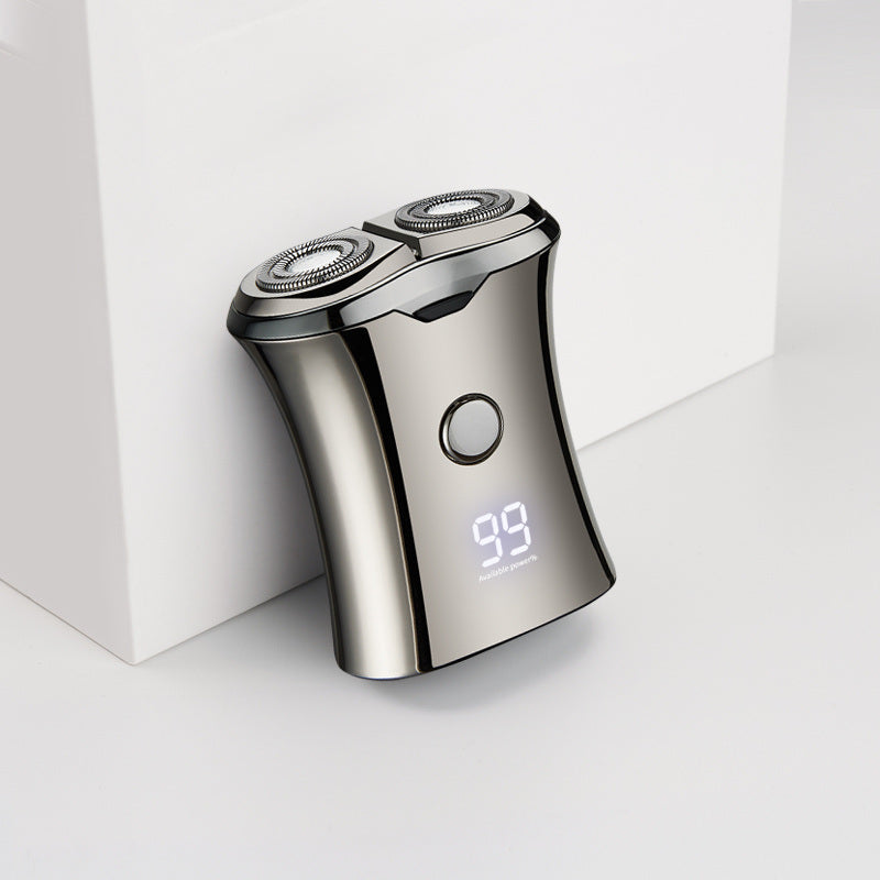 Portable Electric Shaver For Men Beard Trimmer Small Size Quick Charging; with Clean Brush Travel Men's Razors