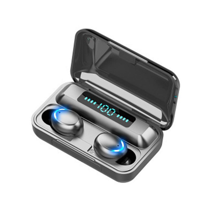 New Explosion Model F9 Wireless Bluetooth Headset Binaural English Cross-Border Private Model TWS Custom Power Display Touch 5.0