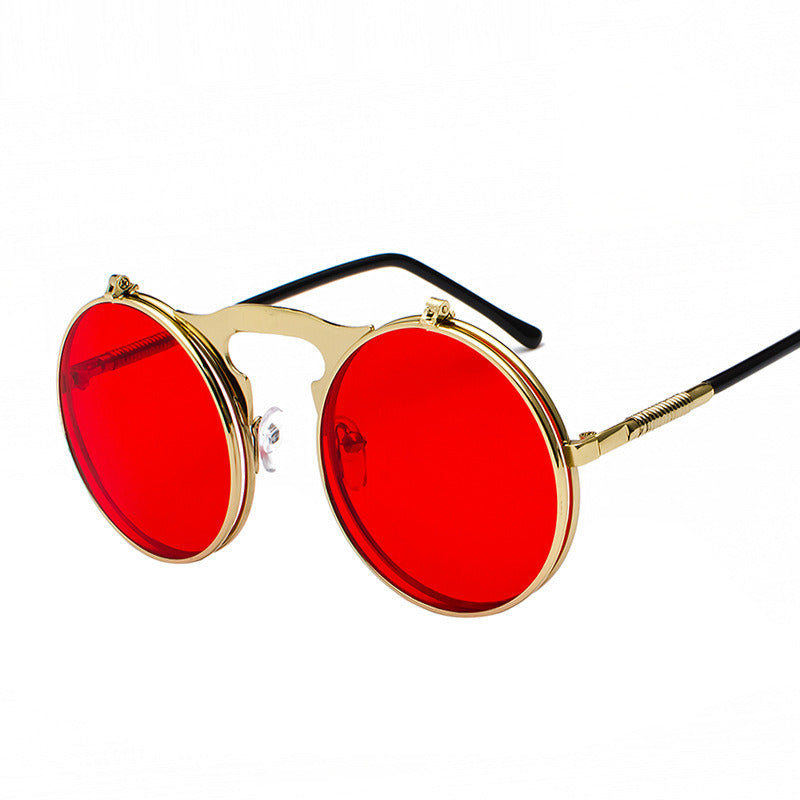Fashion Vintage Steampunk Sunglasses Retro Round Metal Sun Glasses for Men and Womes