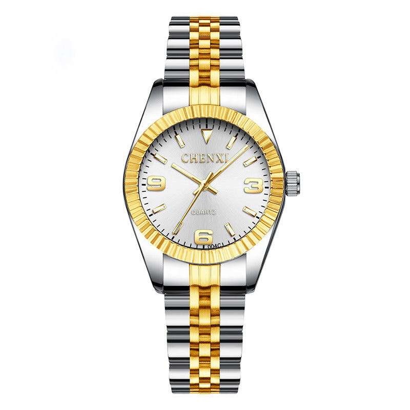 Women's Fashion Casual Quartz Watch Women's Business Stainless steel strap Calendar Watch