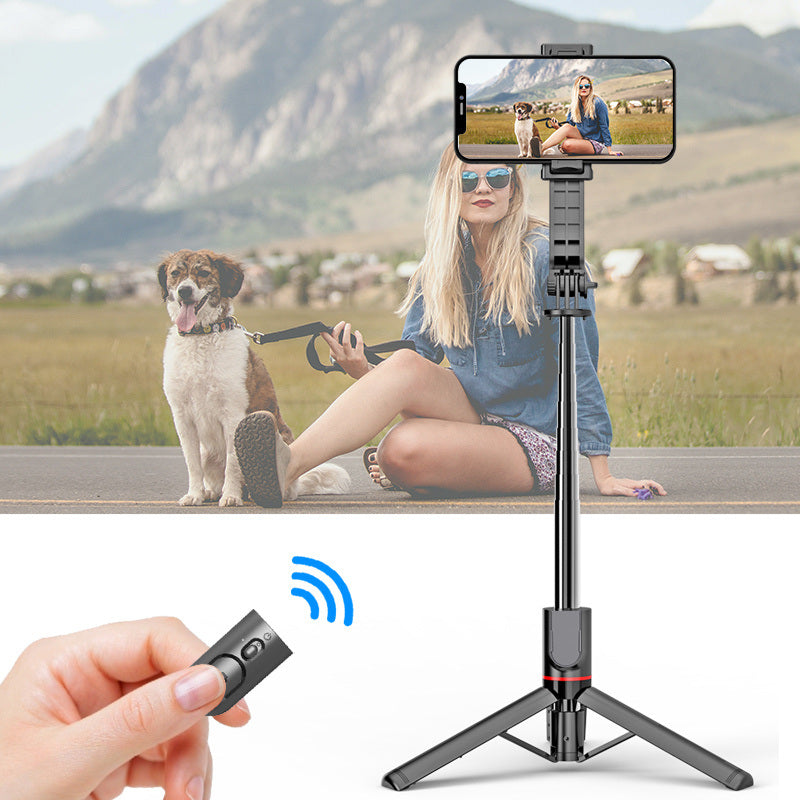 Portable 44 Inch Selfie Stick Phone Tripod With Wireless Remote Control Expandable Smartphone Tripod Stand; 360 Degree Rotation Compatible With IPhone 13-6 Plus; and Android