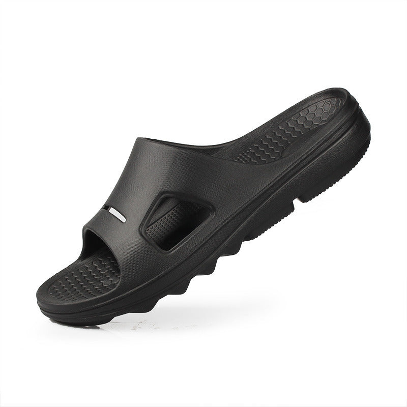 Comfortable men's cloud slippers; anti-slip bathroom sandals
