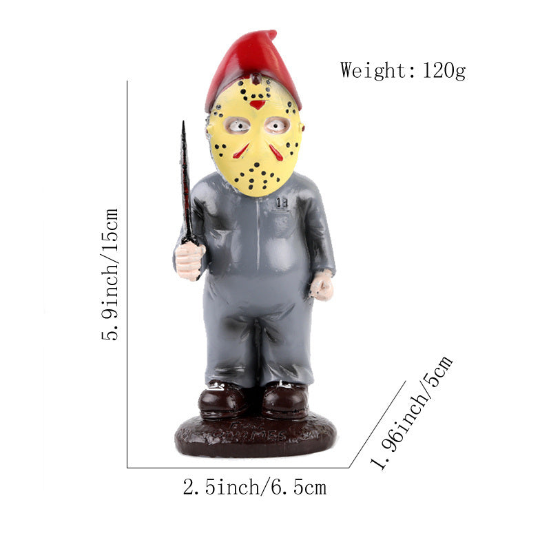 1pc Resin Finger With Marsk; Craft Ornament For Garden & Desktop; Home Indoor & Outdoor Decor