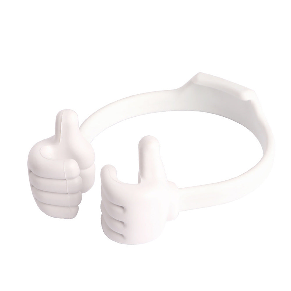 Thumbs Up Mobile Cell Phone Holder; Adjustable Silicone Tablet Stand; Movie Watching Lazy Bed Desktop Mount Stand Adjustable Flexible Hard Plastic; Fun Convenient Cell Phone