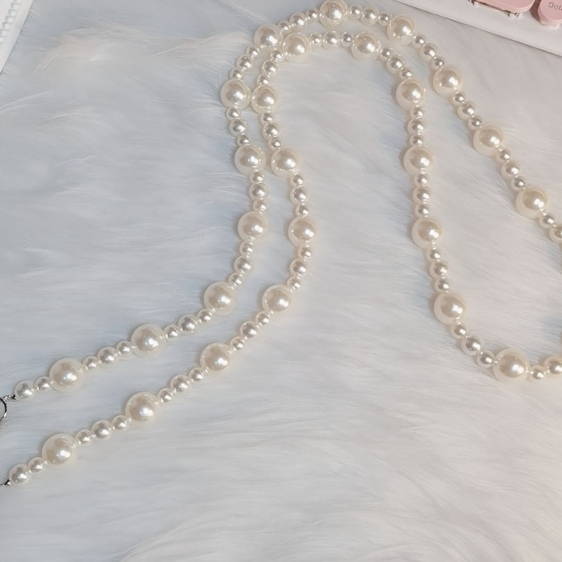 Long Pearl Mobile Phone Case Chain Fashion Bag Chain Anti Fall Messenger Chain