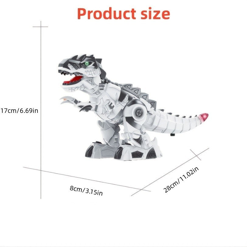 Electric T-Rex Dinosaur Toys Analog Tyrannosaurus And Dinosaur Toys; Tail With LED Light Up And Roar Sound Toys For Kids; Electronic Walking Robot Dinosaur Sound Toys For Boys Girls Birthday Gifts