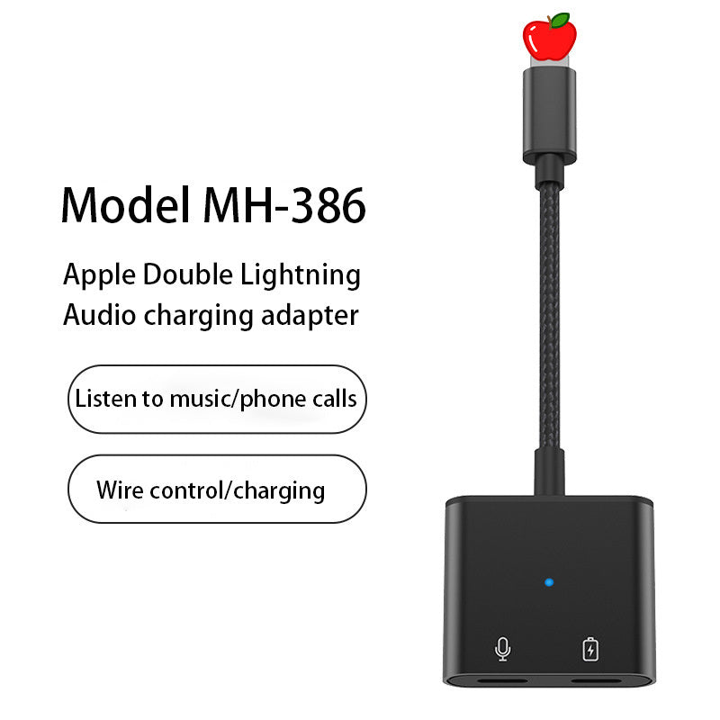 Audio Charging Adapter Suitable For Lightning Interface Headphone Audio Adapter
