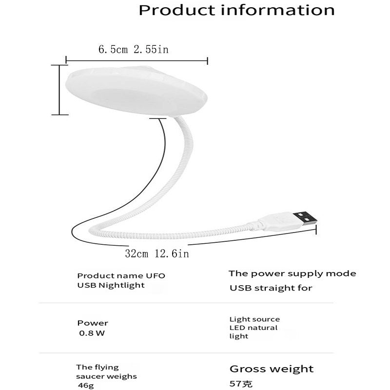 Christmas Lights; Christmas Decoration Reative Space Flying Saucer USB Night Light; Computer Desktop Lamp; For Study; Bedroom; Holiday Gift . 1 Pack