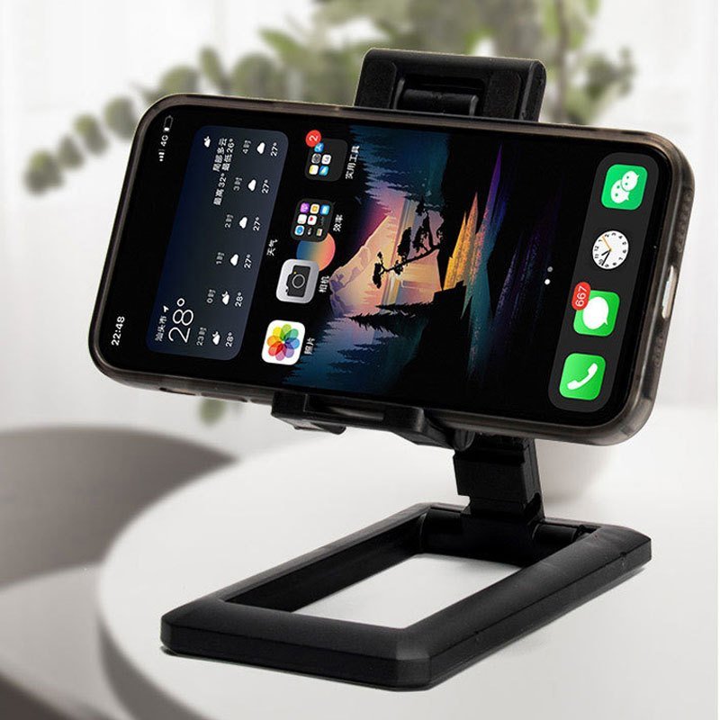 Mobile Phone Holder; Height Angle Adjustable For Apple Android Smartphones