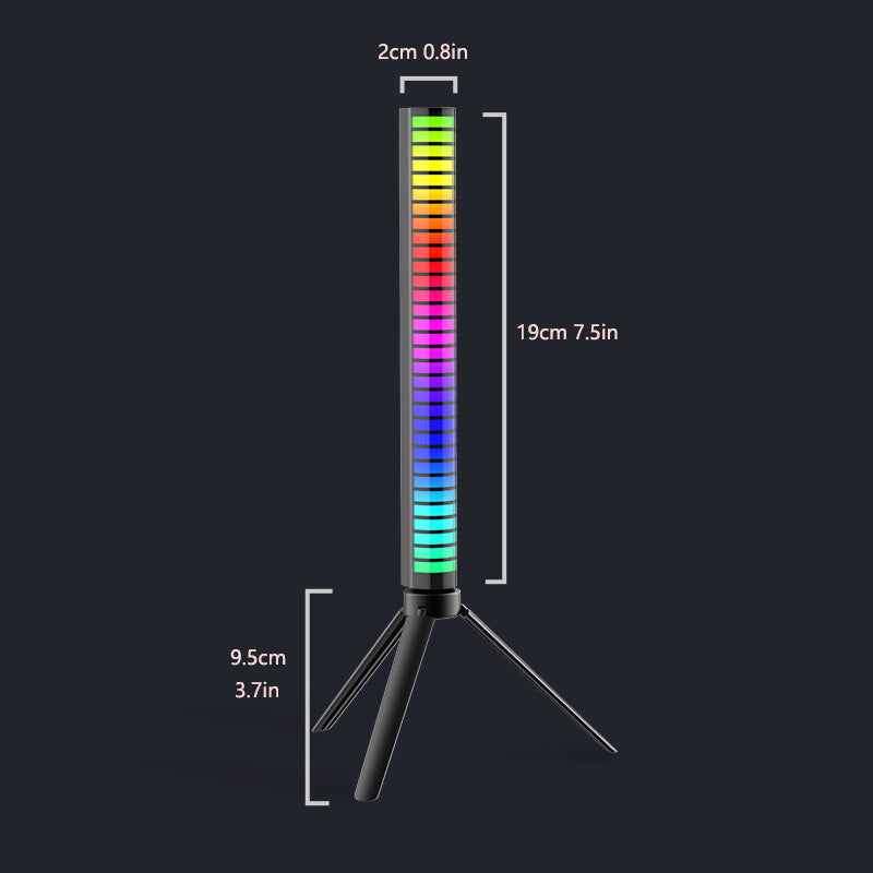 3D Curved Surface With Triangular Bracket Desktop Ambient Light; Change The Light According To The Rhythm Of The Music; Bedroom; Living Room; Car Music Atmosphere