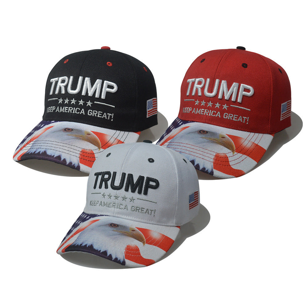 Trump same baseball cap US general election spot USA eagle Trump hat
