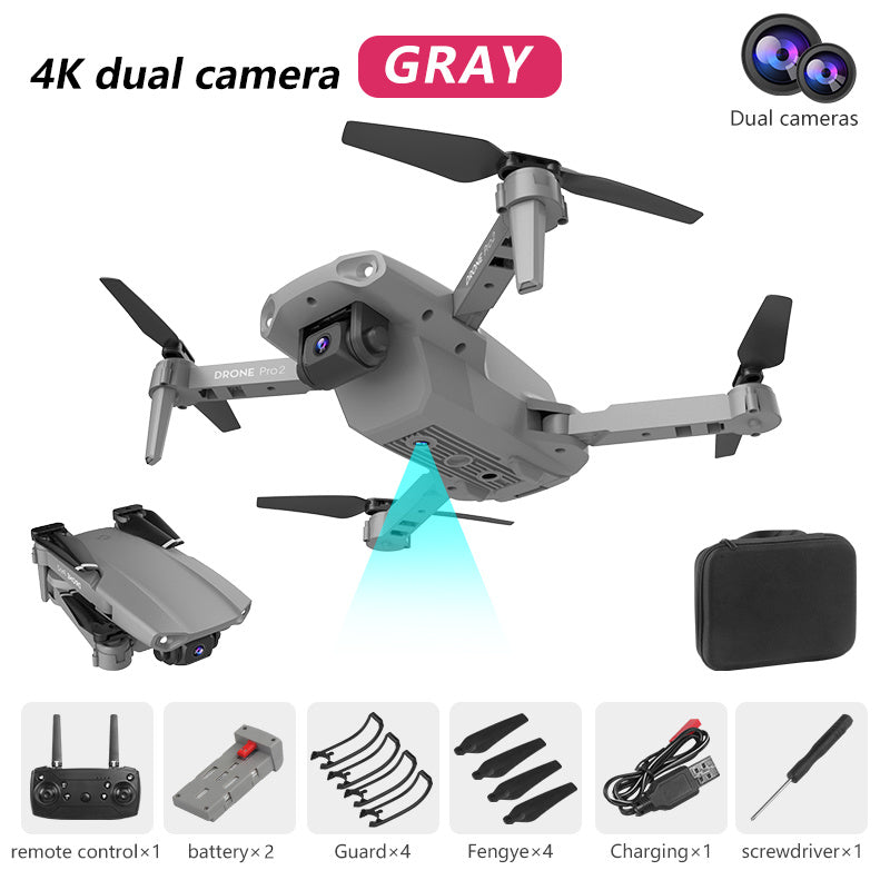 E99pro2 Rc Drone 1080P 4k HD Camera WiFi Fpv Drone Dual Camera Quadcopter Real-time Transmission Helicopter Toys Birthday Gift