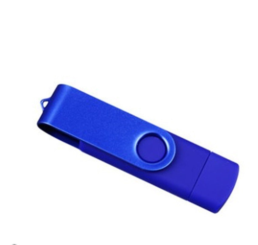 Blue 64GB USB 2.0 OTG USB Flash Drive Smartphone USB Stick Mobile hard disk U disk burning disk