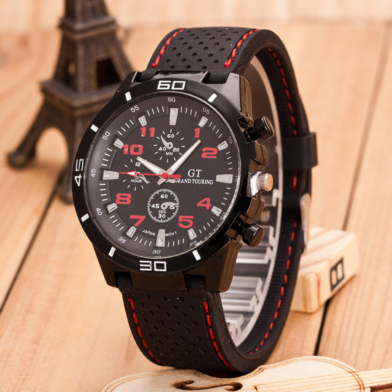 Fashion Sports Silicone Men's Watch Classic Luxury Racing Business Dial Casual Quartz Man Watch Gifts For Men relogio masculino