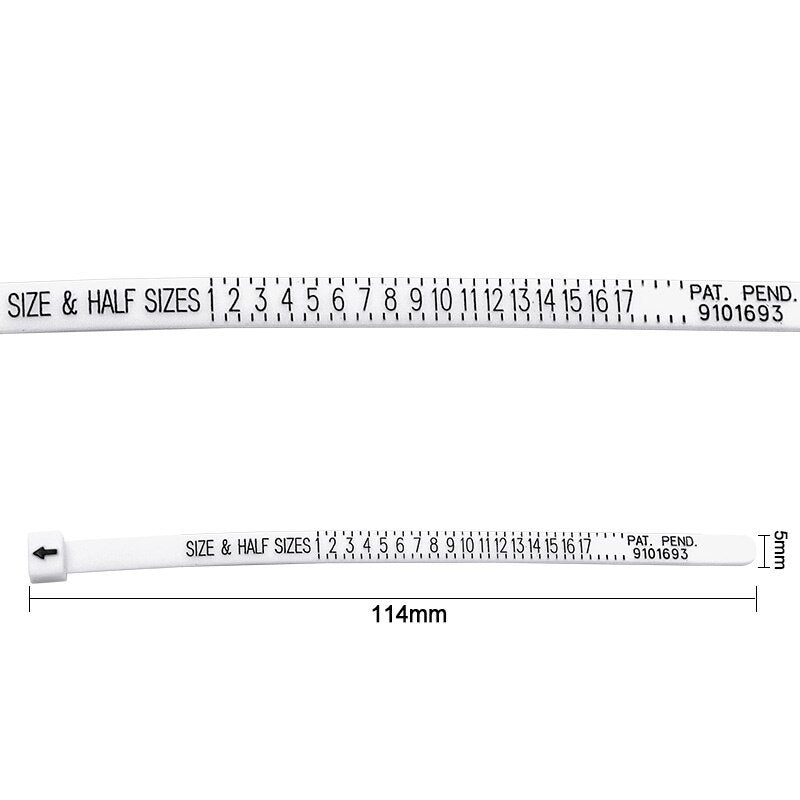 5pcs Ring Size Ruler Ring Measurement Tool Hand Ring Ring Size Measurement Ring Gauge Finger Gauge Real Tester