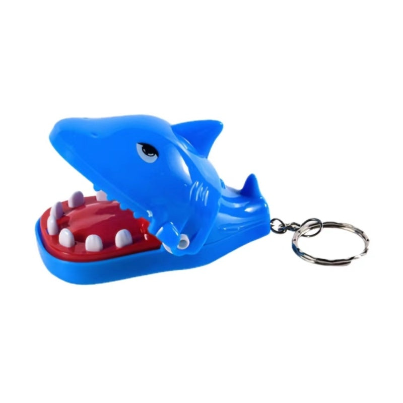 2 PC Mini Finger Bite Sharks Keychain Pendant Toy Cute Cartoon Mouth Dentist Bite Finger Novelty Toys