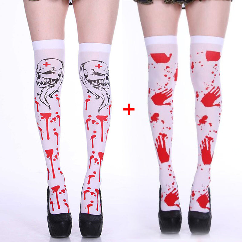 Halloween skeleton gloves Skeleton skeleton socks Horror claw gloves Death bleed gloves