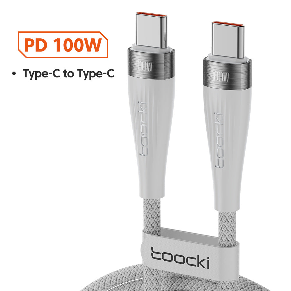 Toocki USB C To USB C Cable 100W PD3.0 QC4.0 Fast Charger Charging Laptop Cable For MacBook Pro Xiaomi POCO Type C Cord