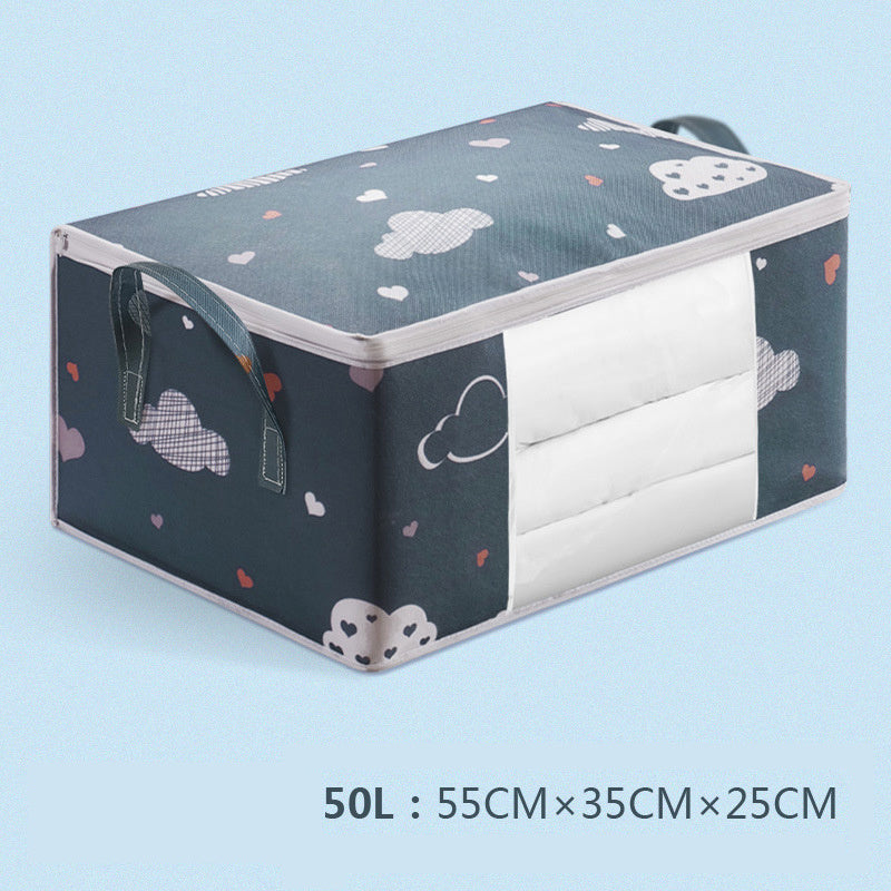 Storage Bag Clothes Blanket Quilt Closet Sweater Foldable Organizer Box Durable Cartoon Print Winter Clothes Cabinet Organizer
