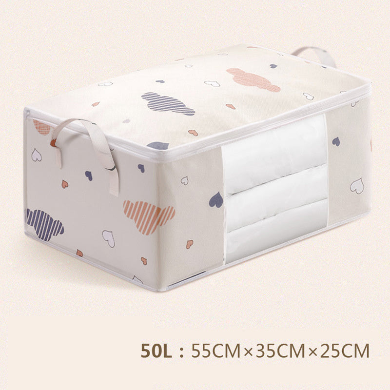 Storage Bag Clothes Blanket Quilt Closet Sweater Foldable Organizer Box Durable Cartoon Print Winter Clothes Cabinet Organizer