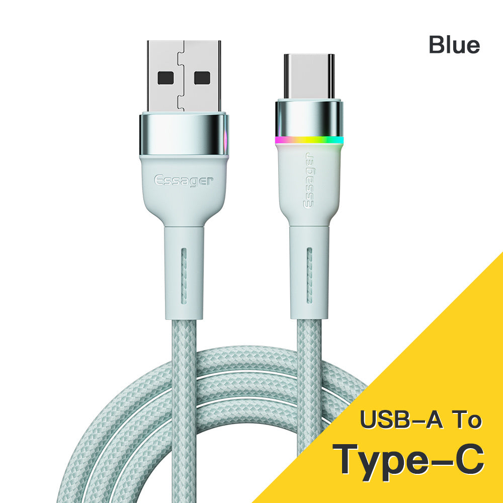 Essager 3A USB Type C Cable Mobile CellPhone Charger Fast Charging Cord For Xiaomi 11 12 Poco F3 Realme Huawei Oneplus Data Wire