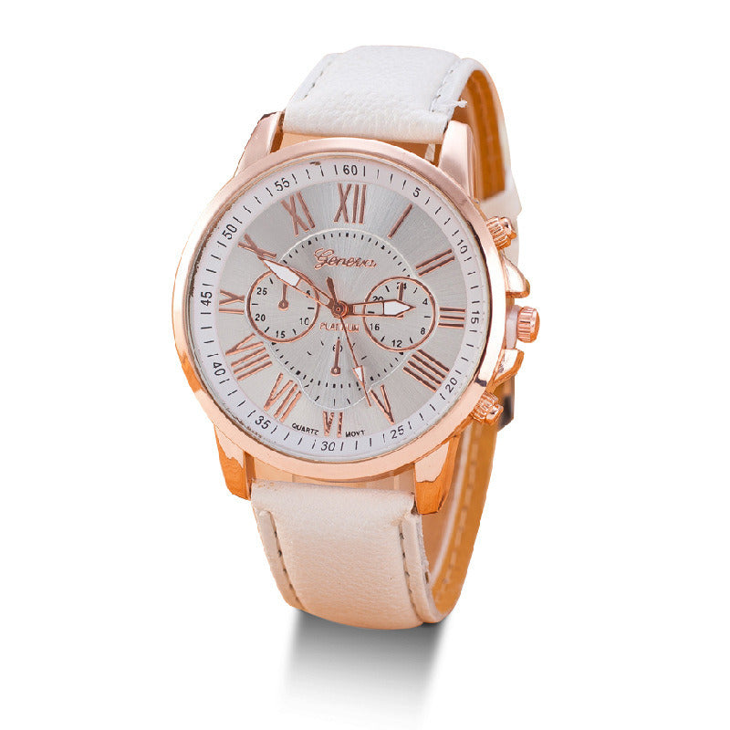 Women's Watch Double-Layer Literal Simple Belt Watch Unisex Quartz Watch