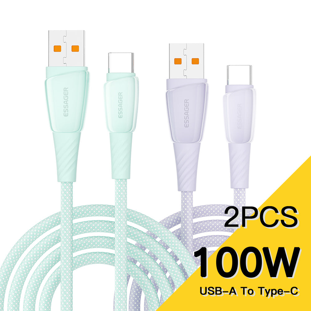 Essager 5A USB Type C Cable 100W For Honor 50 Pro Fast Charging Charger USB C Data Cord Cable 66W For Huawei P50 Mate 40 Pro