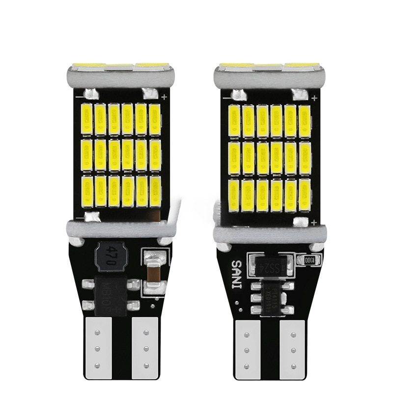 Car Led Reversing Light T15 4014 45smd Decoding Highlight Tail Light Turn Signal