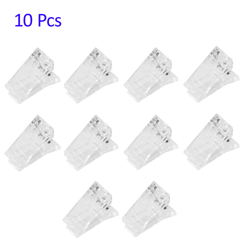 Acrylic Nail Clip Transparent Gel Quick Building Nail Tips Clips Fingernail Extension UV Clamps Manicuring Art Builder Tools Set