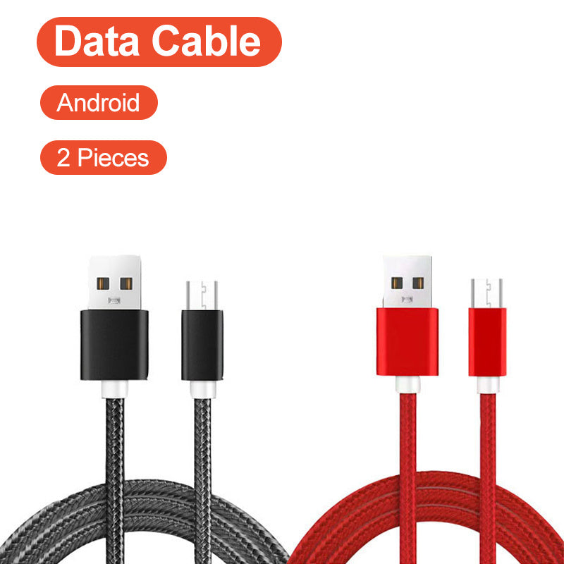 2PCS/set Data Line Android 1M Data Cable V8 Smartphone Charging Cable USB