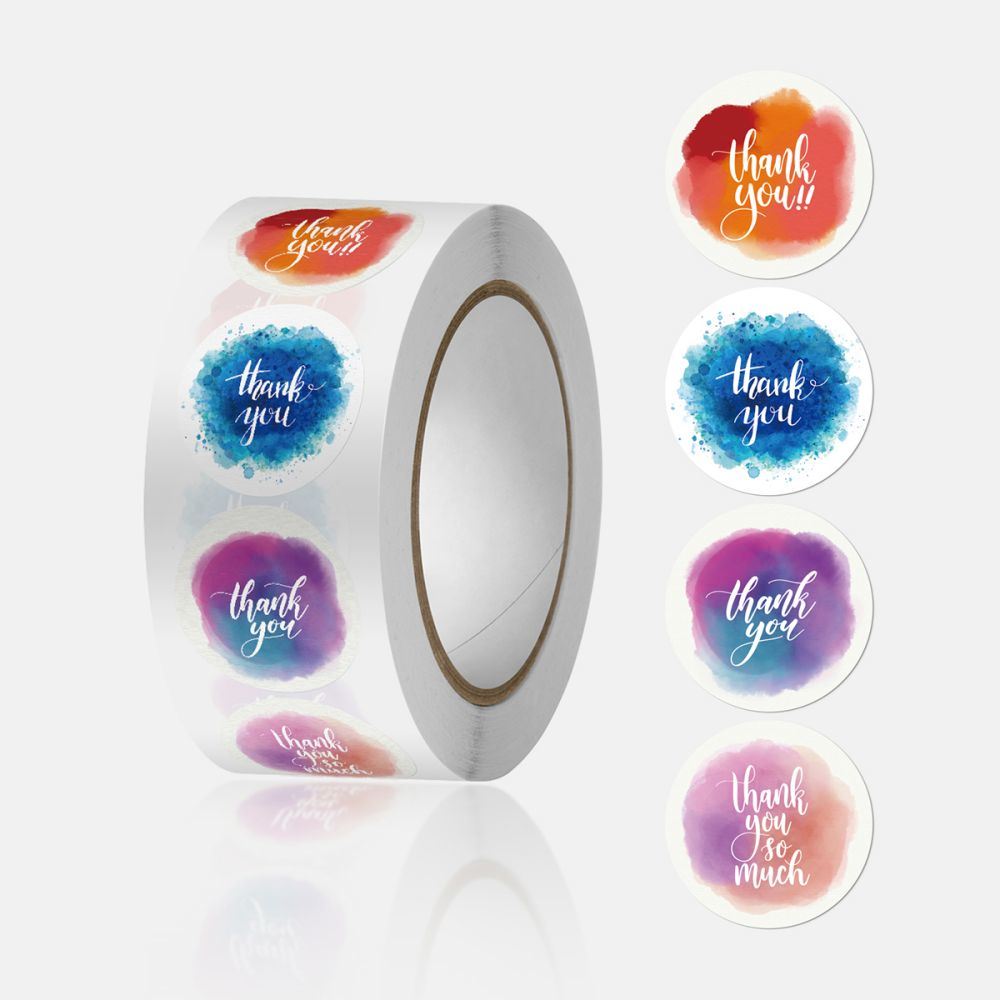 500pcs/roll Thank You Stickers Roll; 2.5cm Round Thank You Stickers Lables for Baking Packaging; Envelope Seals; Small Business