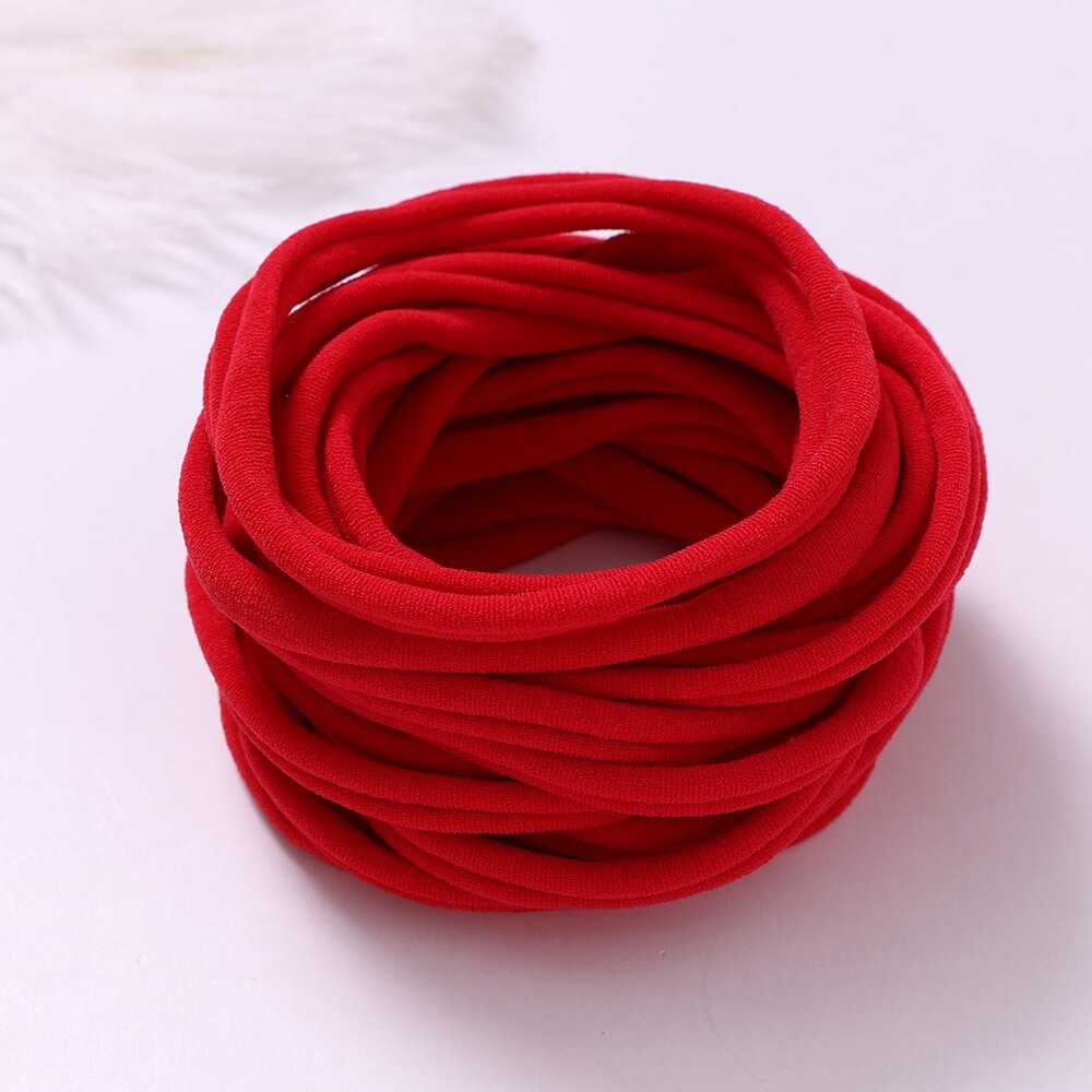 10 PCS Baby Nylon Headbands Hairbands Hair Bow Elastics For Baby Girls Newborn Infant Toddlers Kids Nude