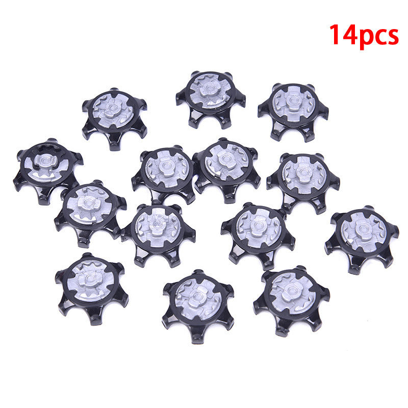 14pcs Replacement Spikes Cleats; Golf Shoes Black Spikes; Golf Accessories Aids